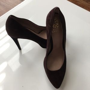 Two-Toned Suede Platform Pumps